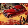 1941 Lincoln Zephyr V12 oil painting