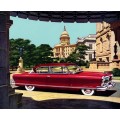 1952 Nash Ambassador Custom Golden Airflyte oil painting