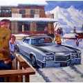 1970 Cadilac Eldorado Snow oil painting