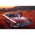 1970 Lincoln Continental oil painting